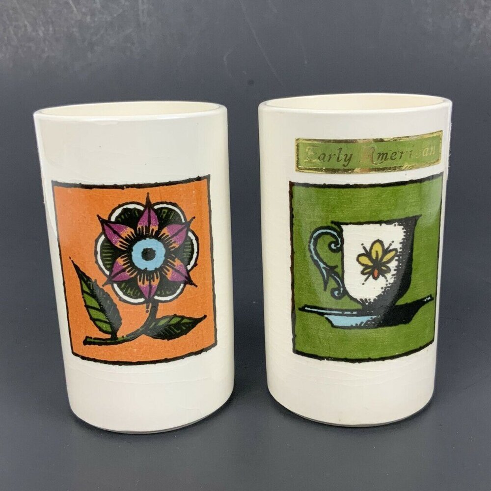 Vintage Holt Howard 1964 Early American Juice Sake Cups Set of 2